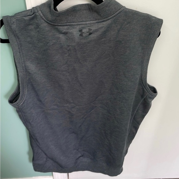 Mens Under Armour Coldgear Loose Zipped Vest Size large dark grey - Picture 7 of 8